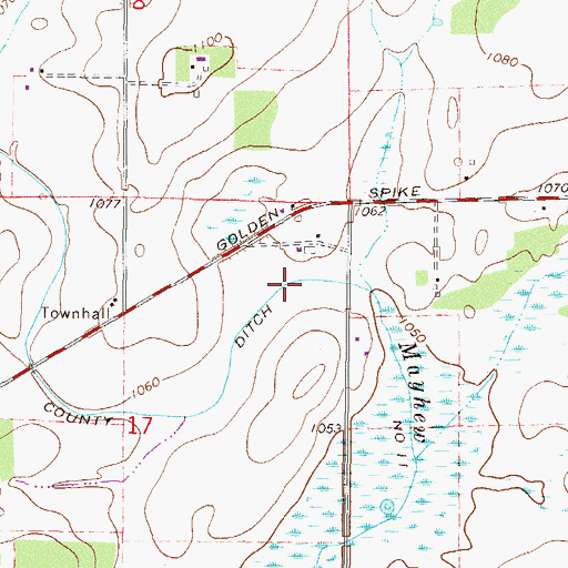 Topographic Map of County Ditch Number Eleven, MN