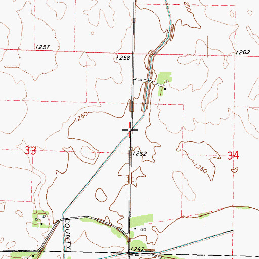 Topographic Map of County Ditch Number Eleven, MN