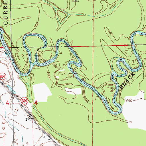 Topographic Map of Rocky Ford, AR