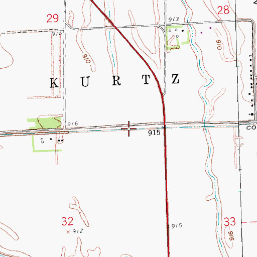 Topographic Map of County Ditch Number Eleven, MN