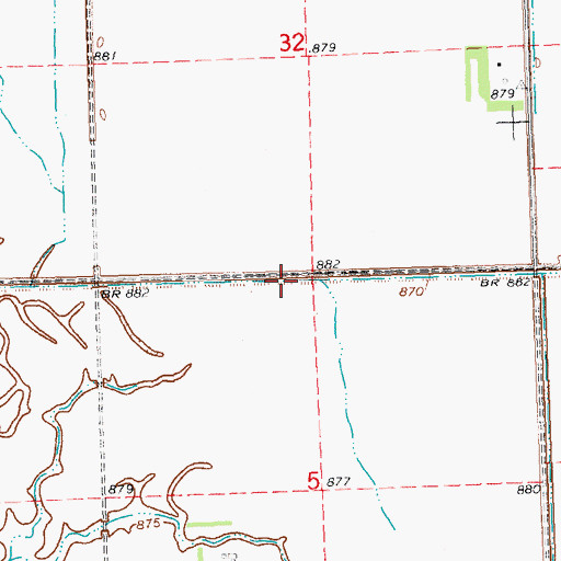 Topographic Map of County Ditch Number Eleven, MN