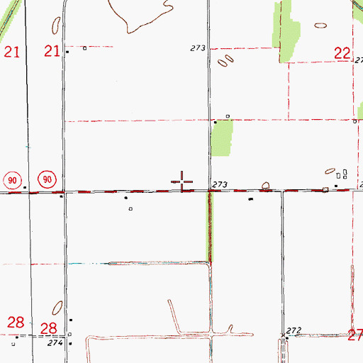 Topographic Map of Sanders School (historical), AR