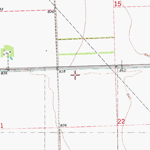 Topographic Map of County Ditch Number Fourteen, MN