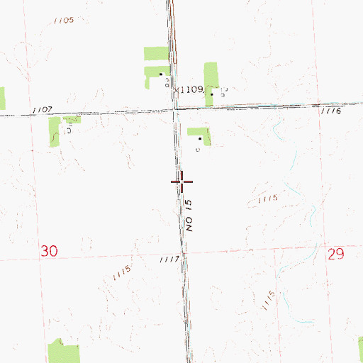 Topographic Map of County Ditch Number Fifteen, MN