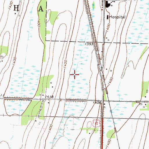 Topographic Map of County Ditch Number Fifteen, MN