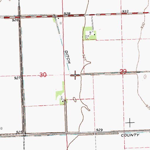 Topographic Map of County Ditch Number Sixteen, MN