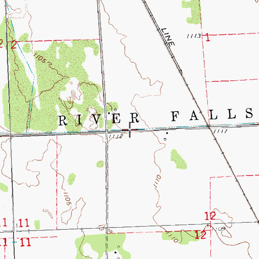 Topographic Map of County Ditch Number Sixteen, MN