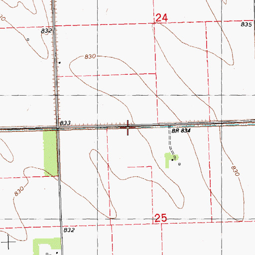 Topographic Map of County Ditch Number Two, MN