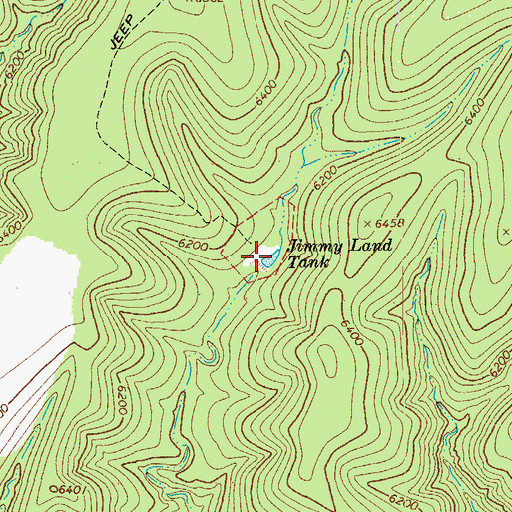 Topographic Map of Jimmy Land Tank, AZ