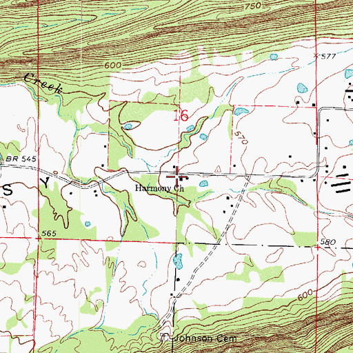 Topographic Map of Assembly of God Church, AR