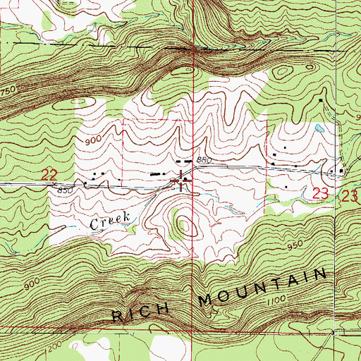 Topographic Map of Church of Christ, AR