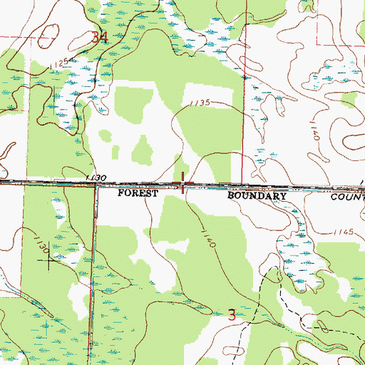 Topographic Map of County Ditch Number Twentythree, MN