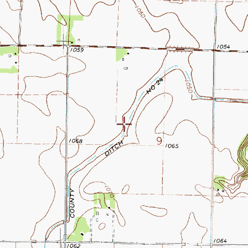 Topographic Map of County Ditch Number Twentyfour, MN
