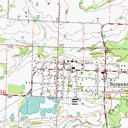Topographic Map of Scranton Elementary School, AR