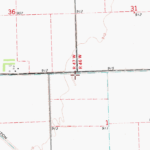 Topographic Map of County Ditch Number Twentyfive, MN