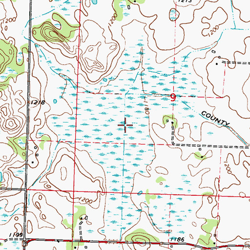 Topographic Map of County Ditch Number Twentysix, MN