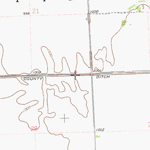 Topographic Map of County Ditch Number Twentysix, MN