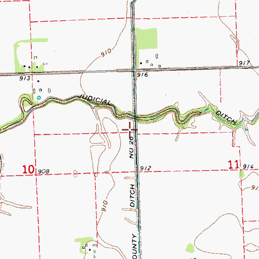Topographic Map of County Ditch Number Twentysix, MN