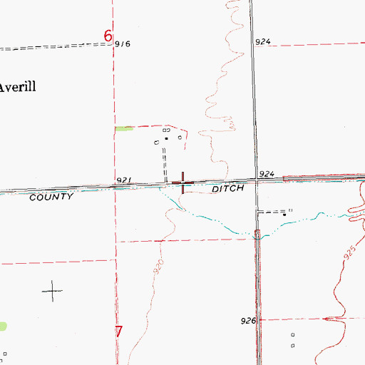 Topographic Map of County Ditch Number Twentysix, MN