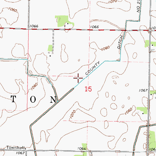 Topographic Map of County Ditch Number Twentyseven, MN