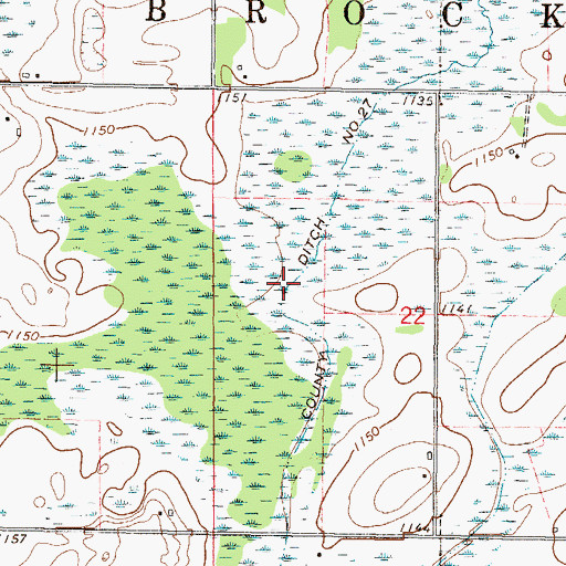 Topographic Map of County Ditch Number Twentyseven, MN