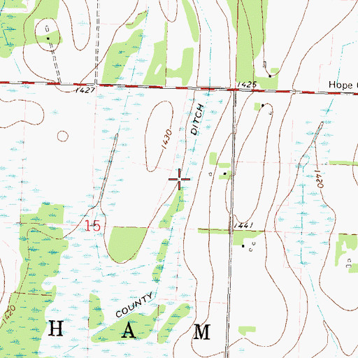 Topographic Map of County Ditch Number Twentyseven, MN