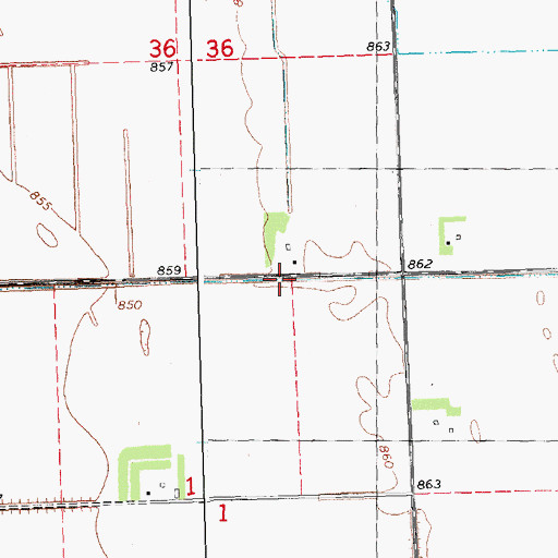 Topographic Map of County Ditch Number Twentyseven, MN