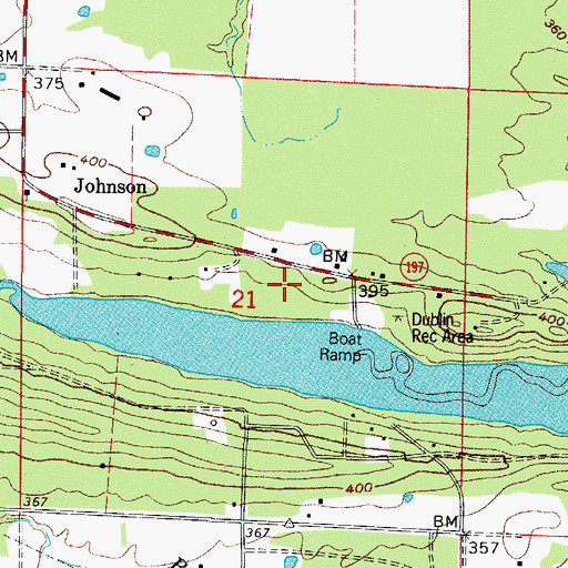 Topographic Map of Dublin Park, AR
