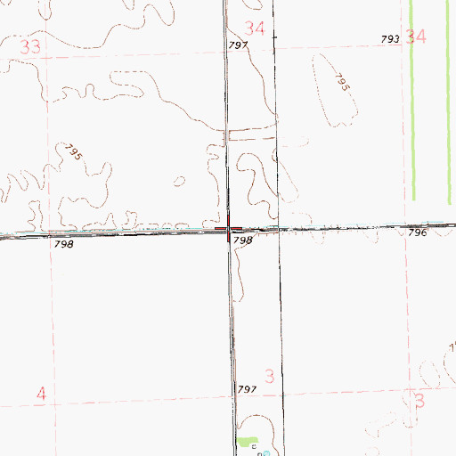 Topographic Map of County Ditch Number Twentynine, MN