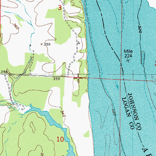 Topographic Map of Geren (historical), AR
