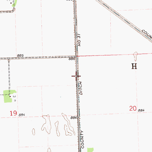 Topographic Map of County Ditch Number Thirtyone, MN