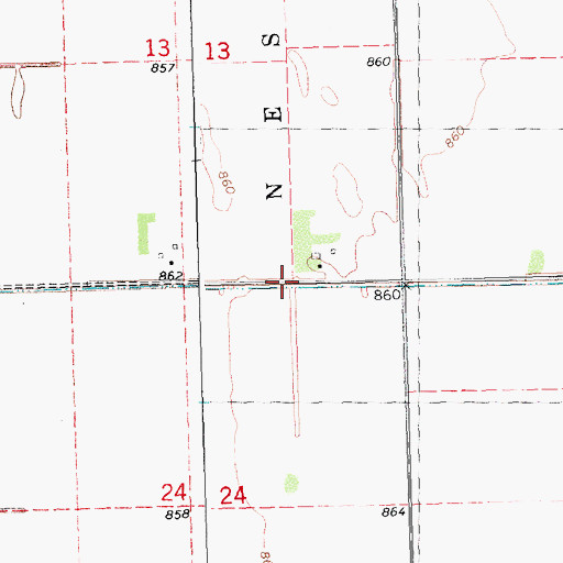 Topographic Map of County Ditch Number Thirtyone, MN