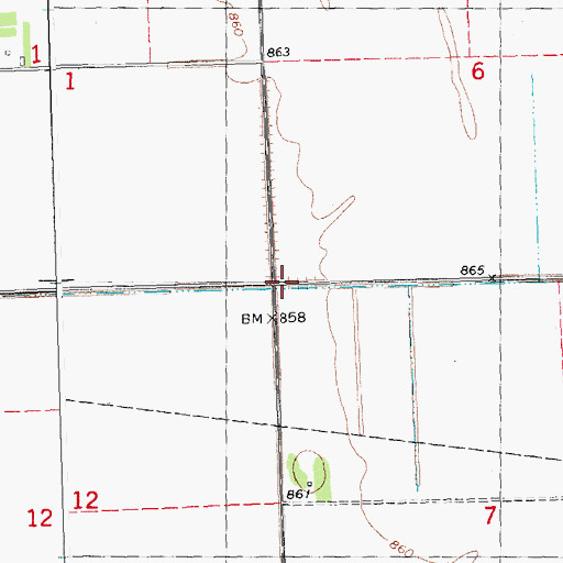Topographic Map of County Ditch Number Thirtyfour, MN