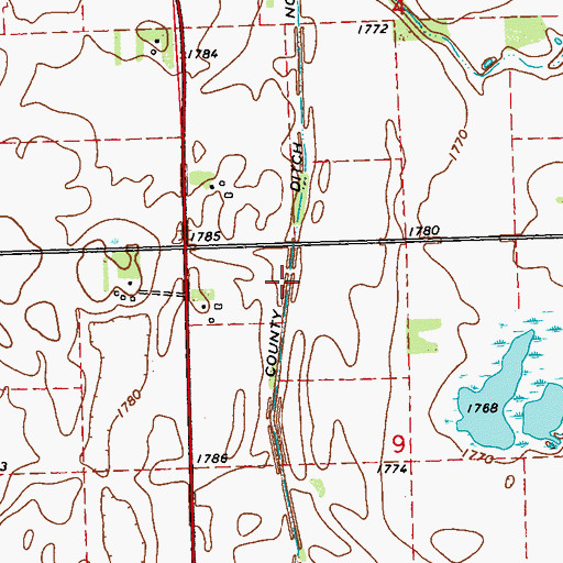 Topographic Map of County Ditch Number Thirtyfive, MN