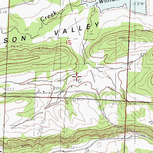 Topographic Map of Chismville Extension Gas Field, AR