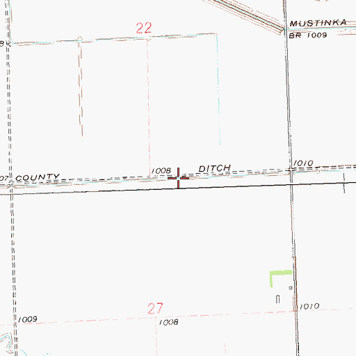 Topographic Map of County Ditch Number Thirtyfive, MN