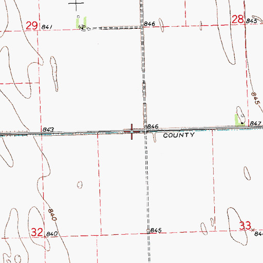 Topographic Map of County Ditch Number Thirtysix, MN