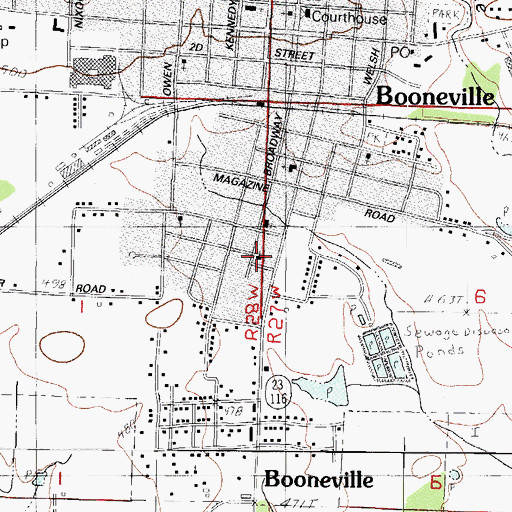Topographic Map of Southside Assembly of God Church, AR
