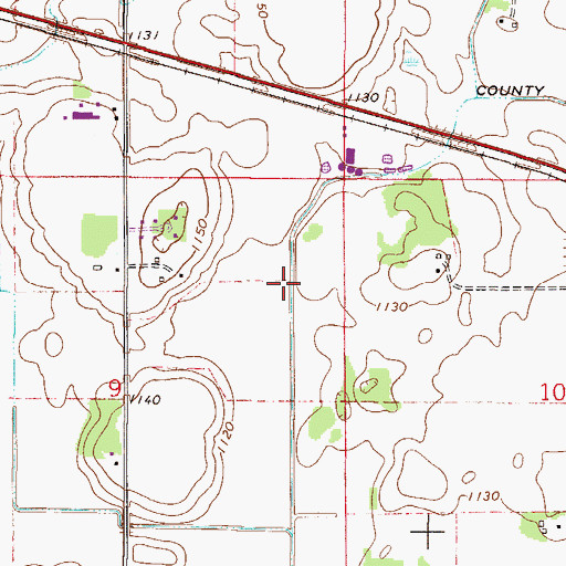 Topographic Map of County Ditch Number Thirtyeight, MN