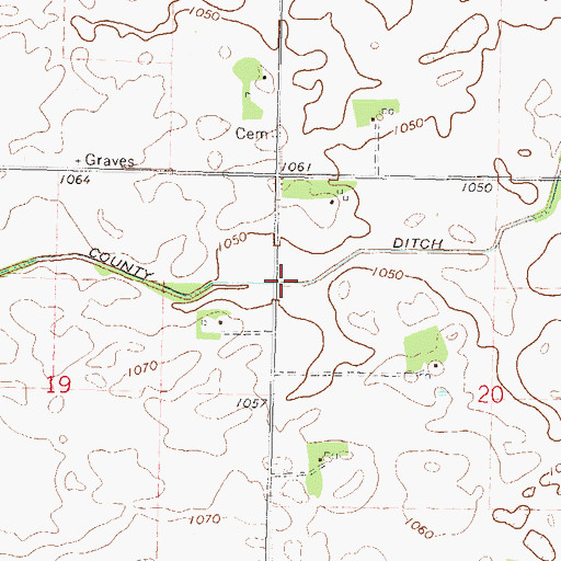 Topographic Map of County Ditch Number Thirtyeight, MN
