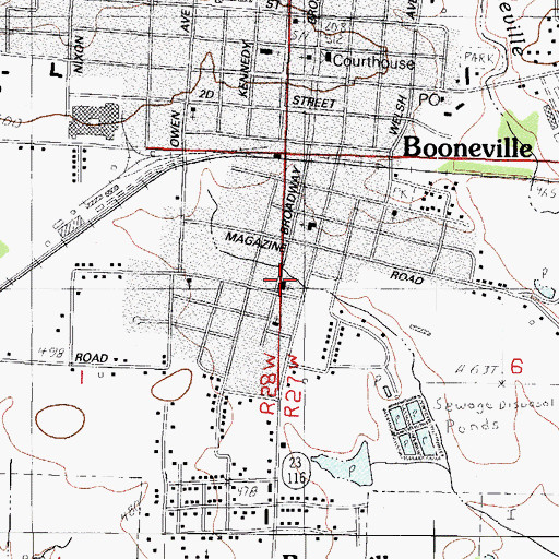Topographic Map of Southside Baptist Church, AR