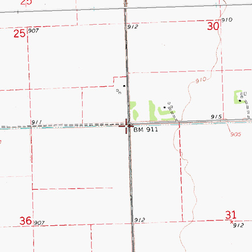 Topographic Map of County Ditch Number Thirtynine, MN