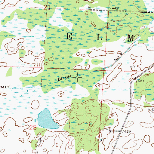 Topographic Map of County Ditch Number Four, MN