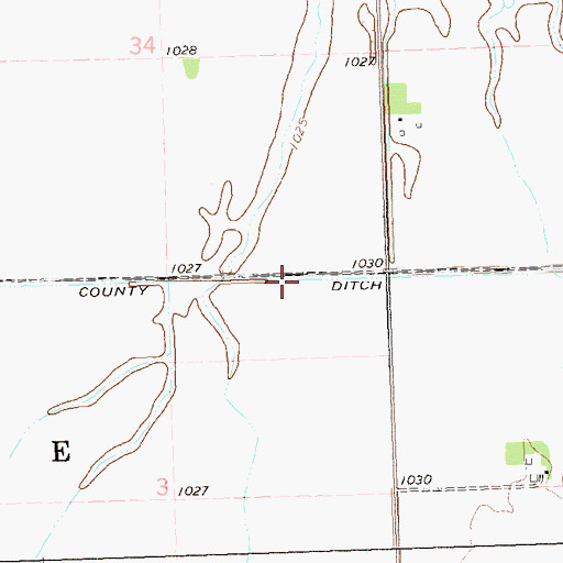 Topographic Map of County Ditch Number Fortyone, MN