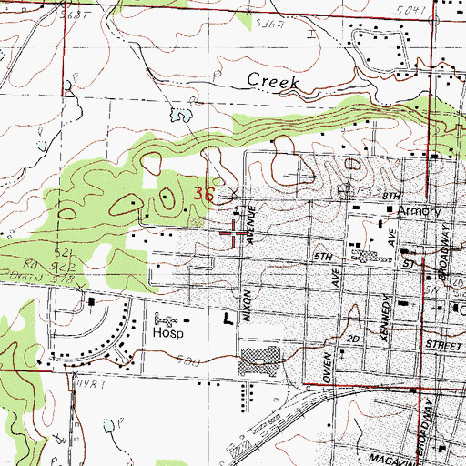 Topographic Map of Full Gospel Christian Bible Church, AR