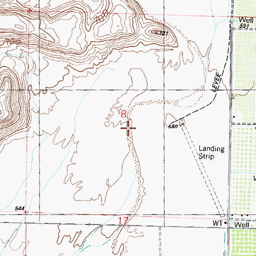 Topographic Map of Jims Well, AZ