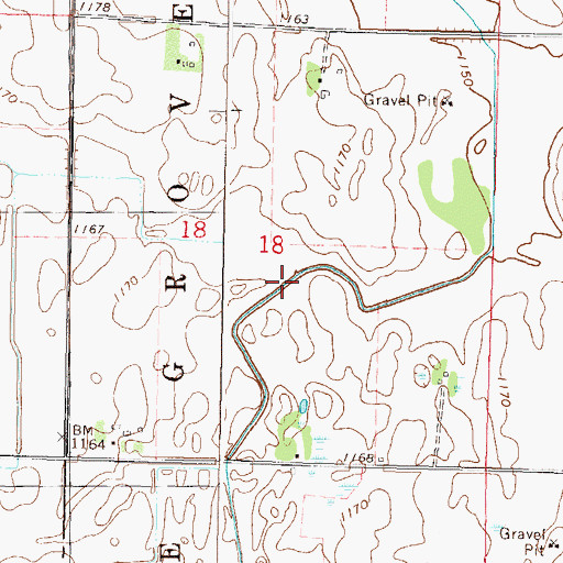 Topographic Map of Judicial Ditch Number Seventeen, MN