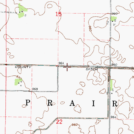 Topographic Map of County Ditch Number Fortyseven A, MN