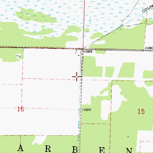 Topographic Map of County Ditch Number Six, MN