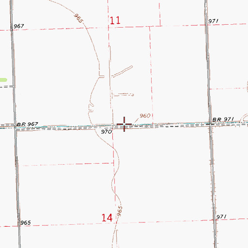 Topographic Map of County Ditch Number Six-a, MN